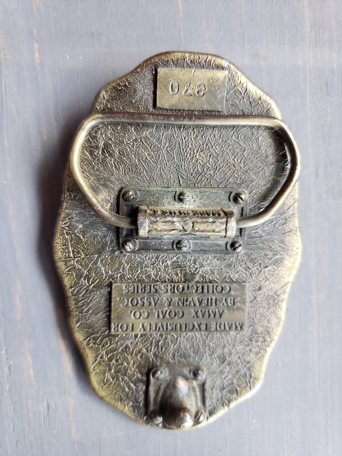 1983 AMAX Coal Belle Ayr mine Safety belt buckle
