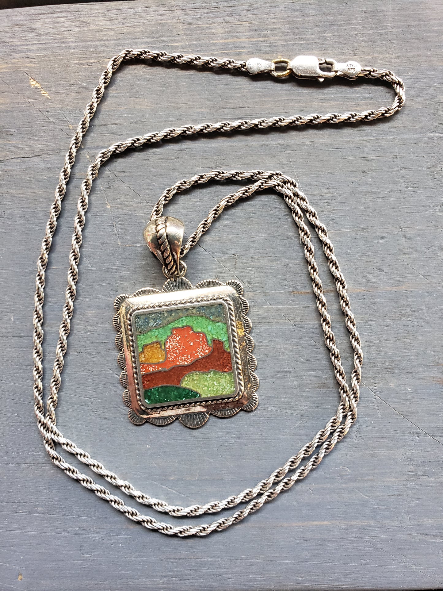 Carolyn Pollack Relios Sterling pendant on .925 chain