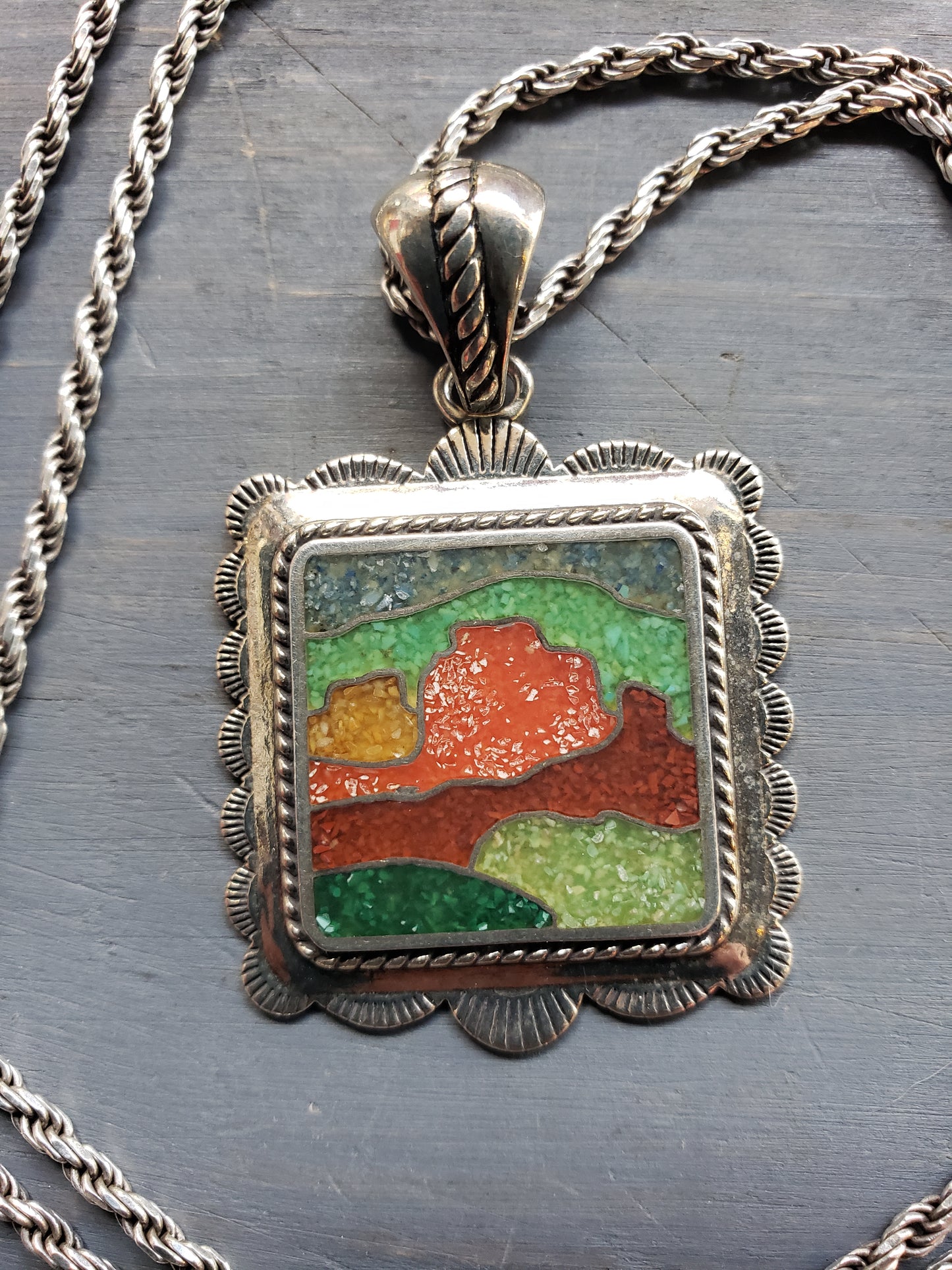 Carolyn Pollack Relios Sterling pendant on .925 chain