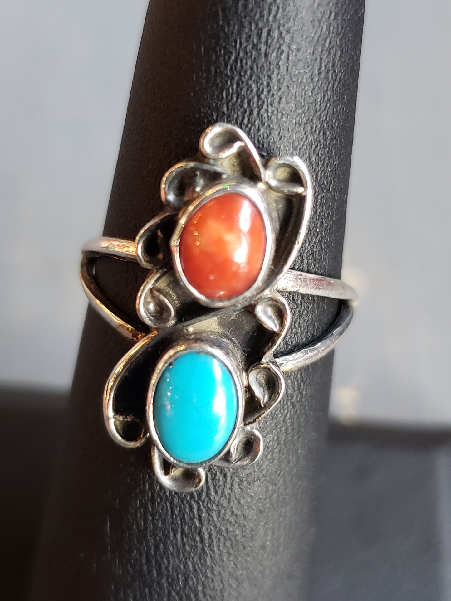 Sterling, TQ, Coral ring size 6
