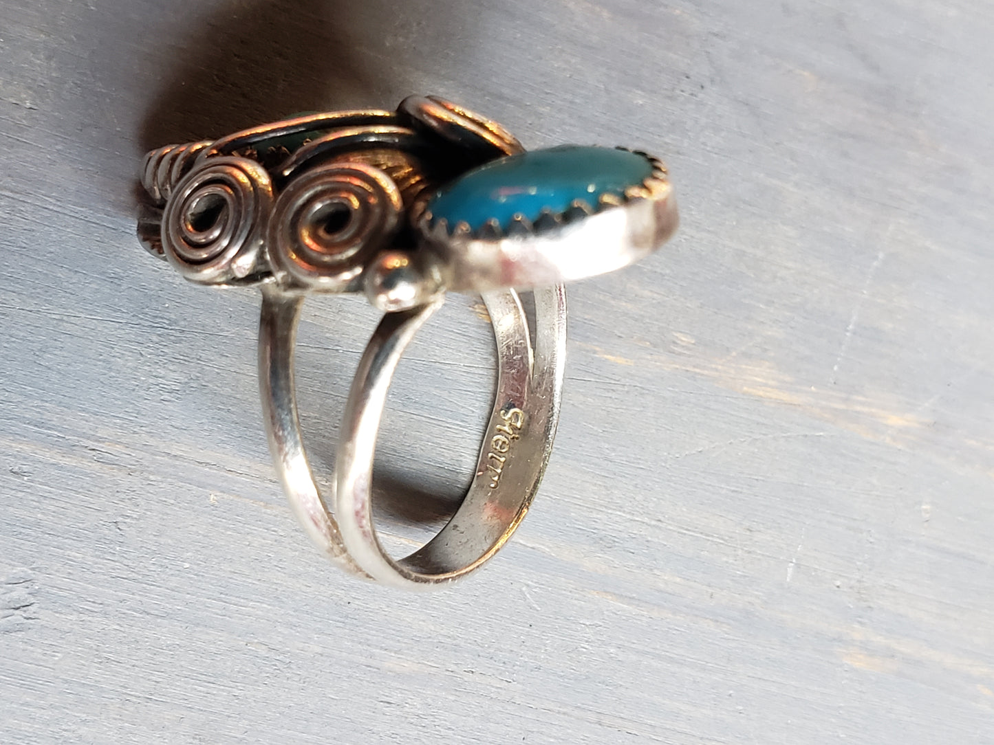 Sterling Turquoise Ring size 7