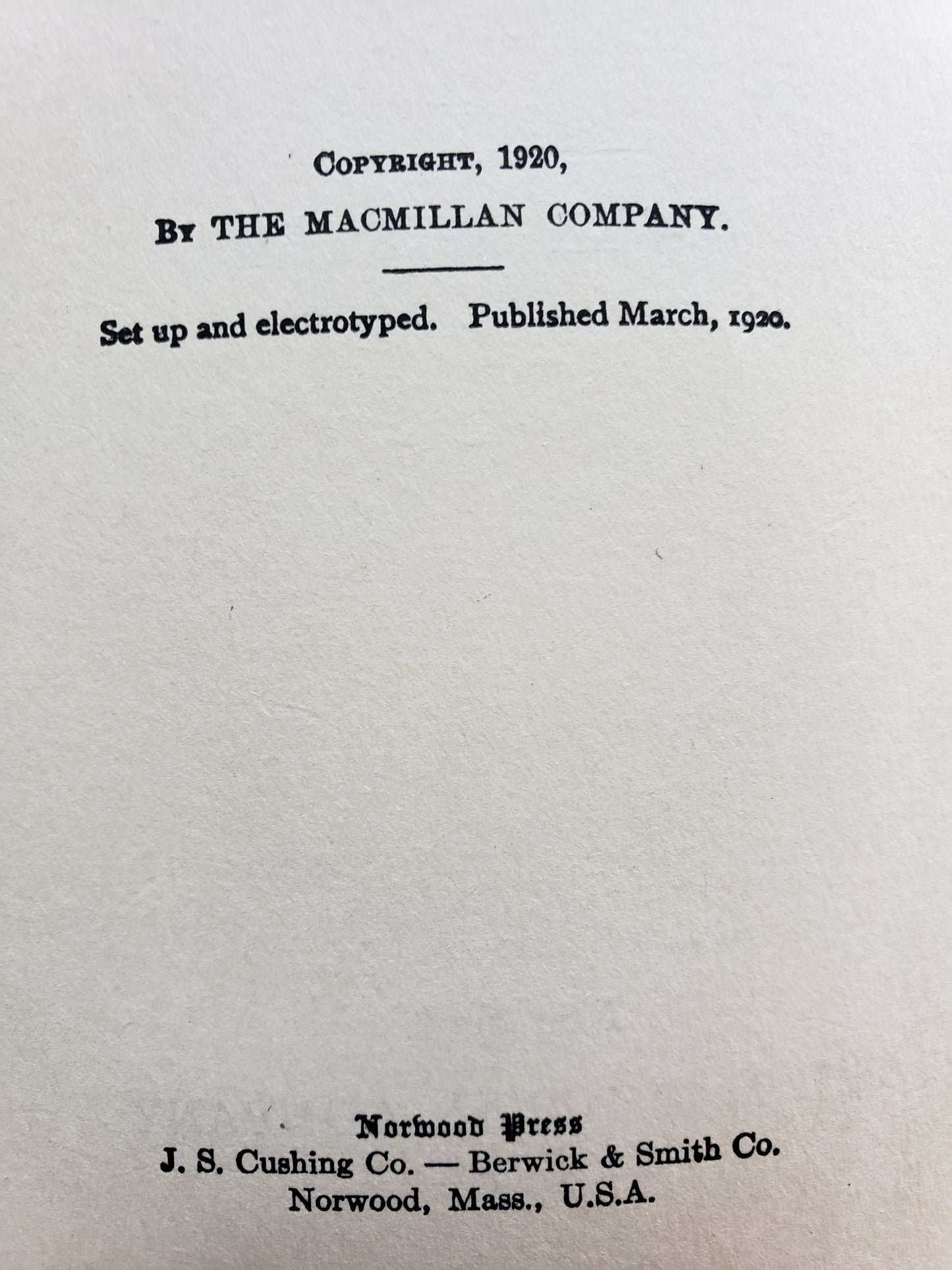 (1920) Owen Wister, A Straight Deal or The Ancient Grudge