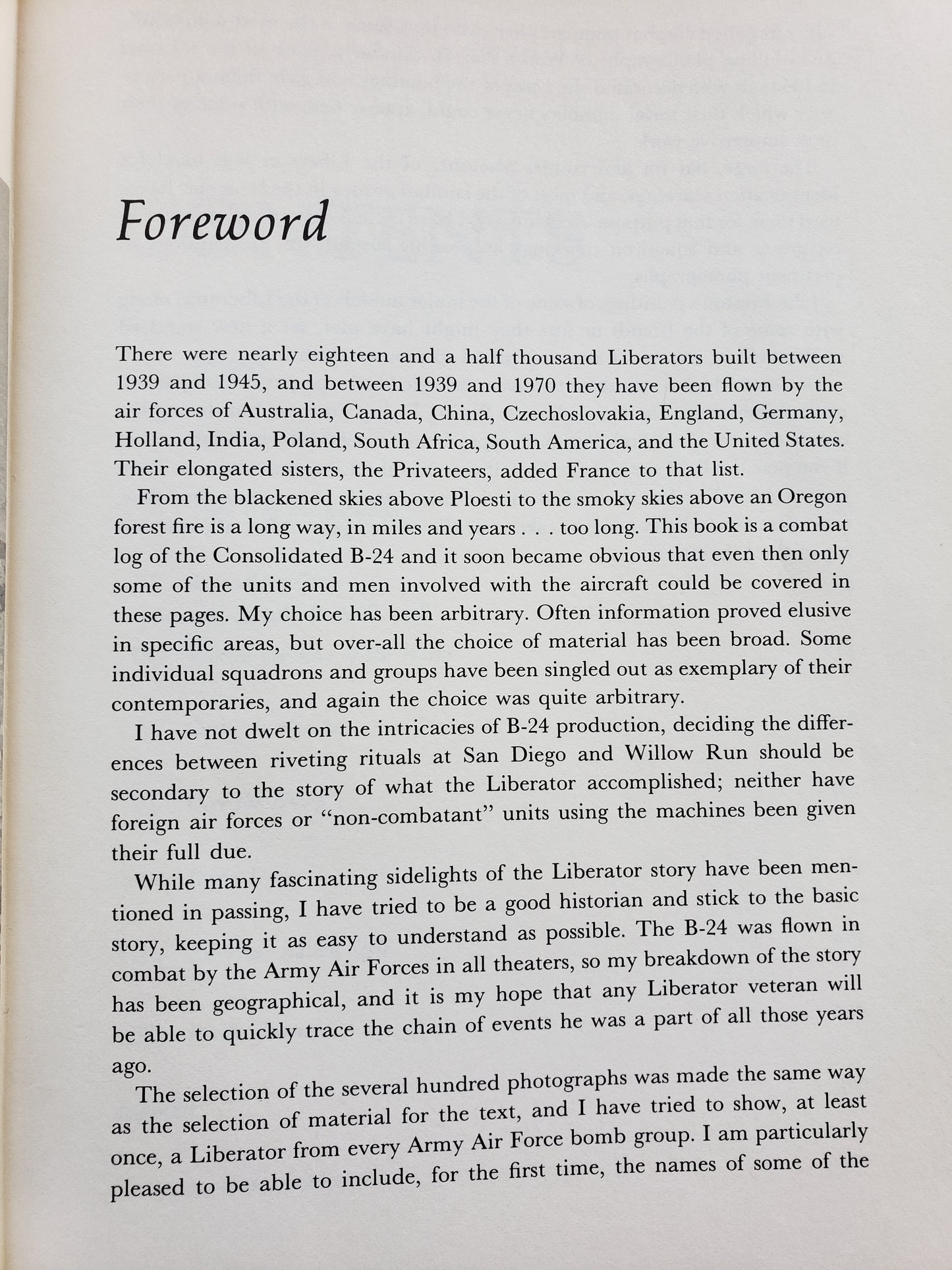Log of the Liberators, by Steve Birdsall (1973)