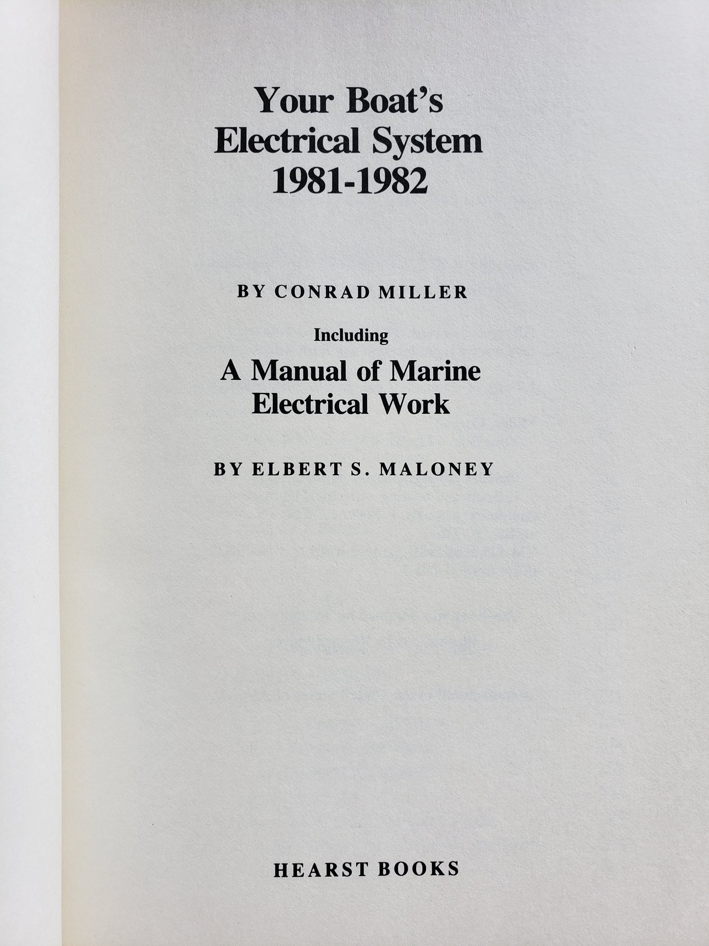 Your Boat's Electrical System 1981-1982