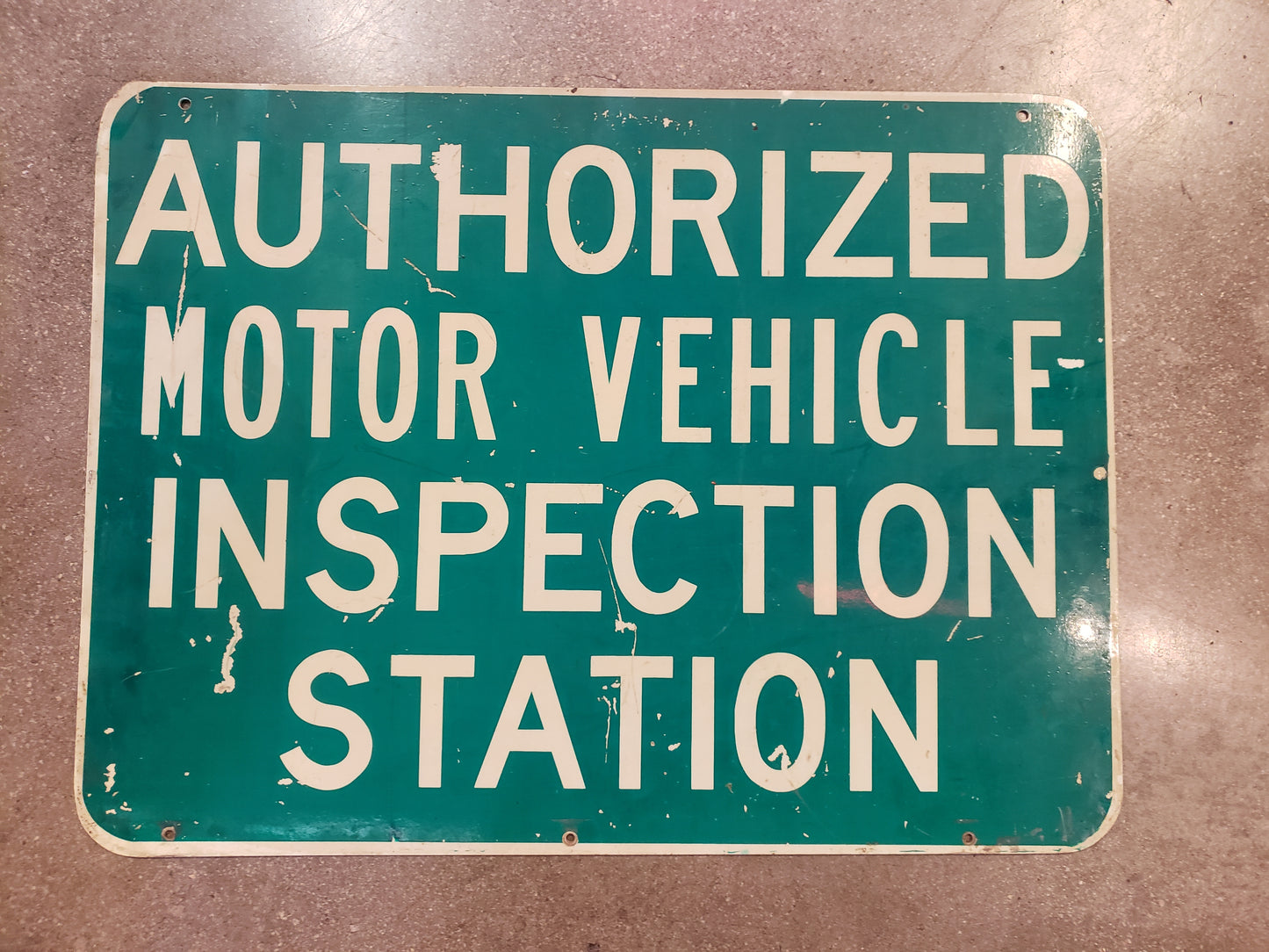 Authorized Motor Vehicle Inspection Station double sided sign