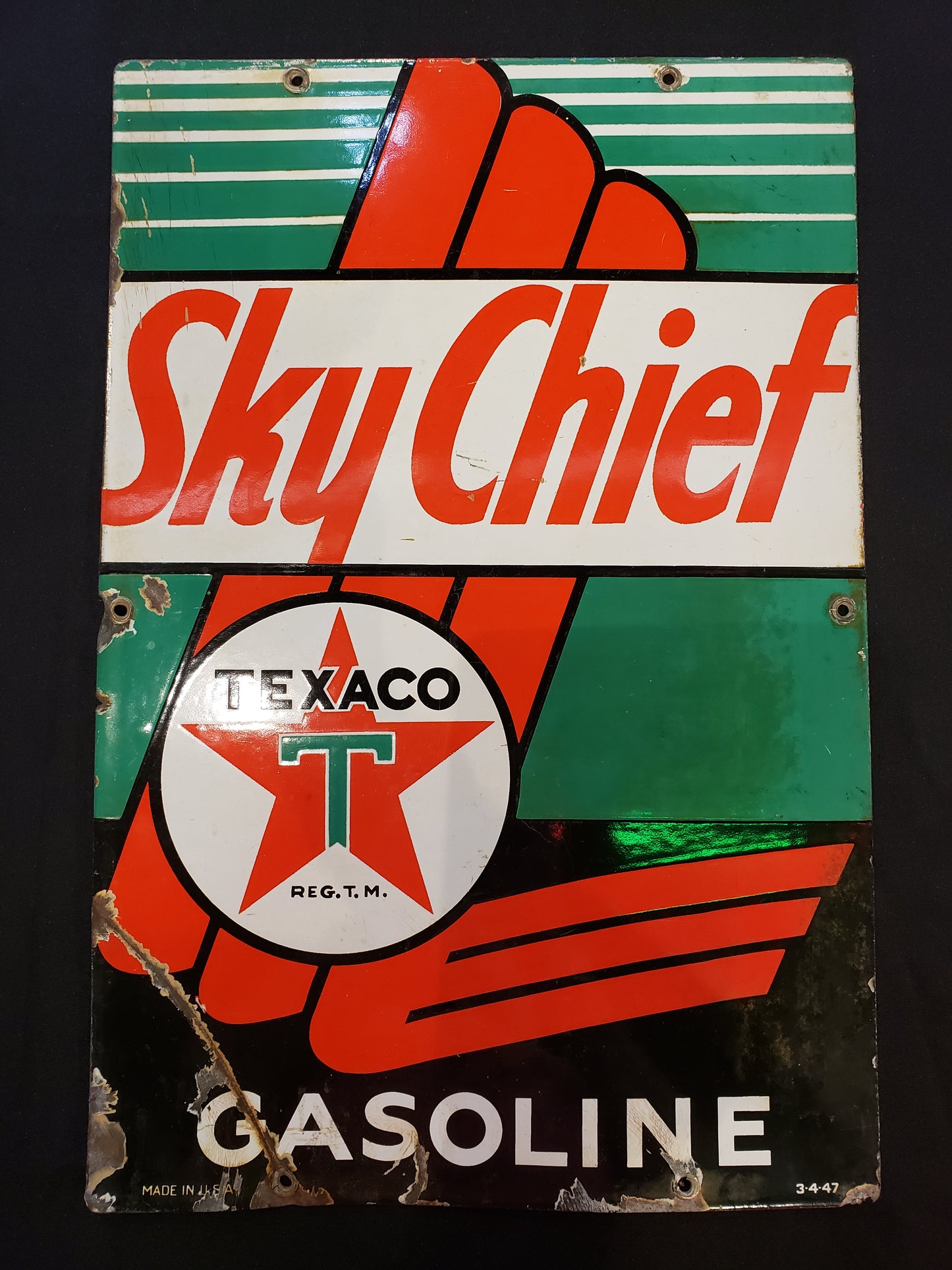 Original Sky Chief gas pump plate