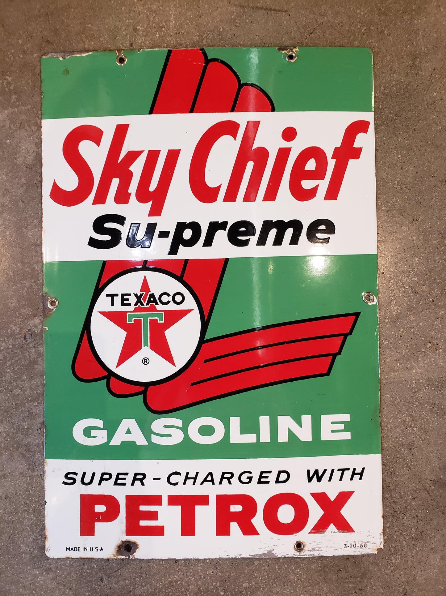 Sky Chief Su-preme Gas Pump Plate