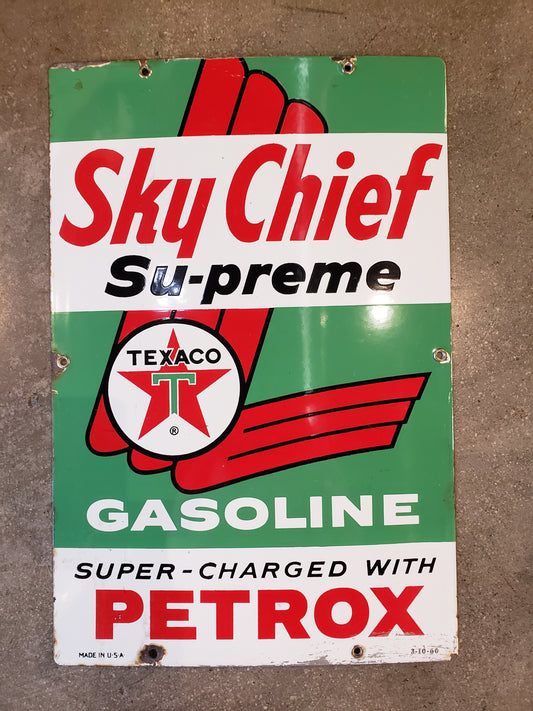 Sky Chief Su-preme Gas Pump Plate