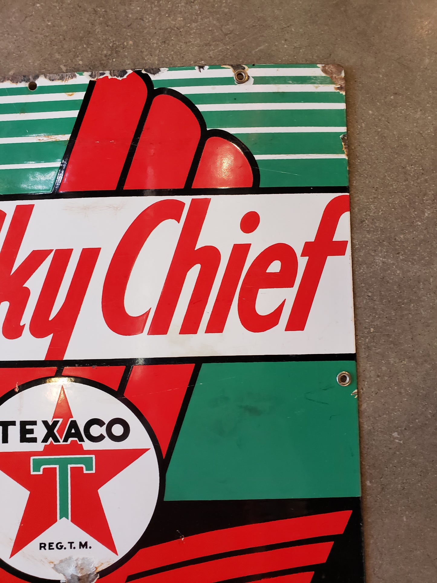 1947 Original Sky Chief gas pump plate