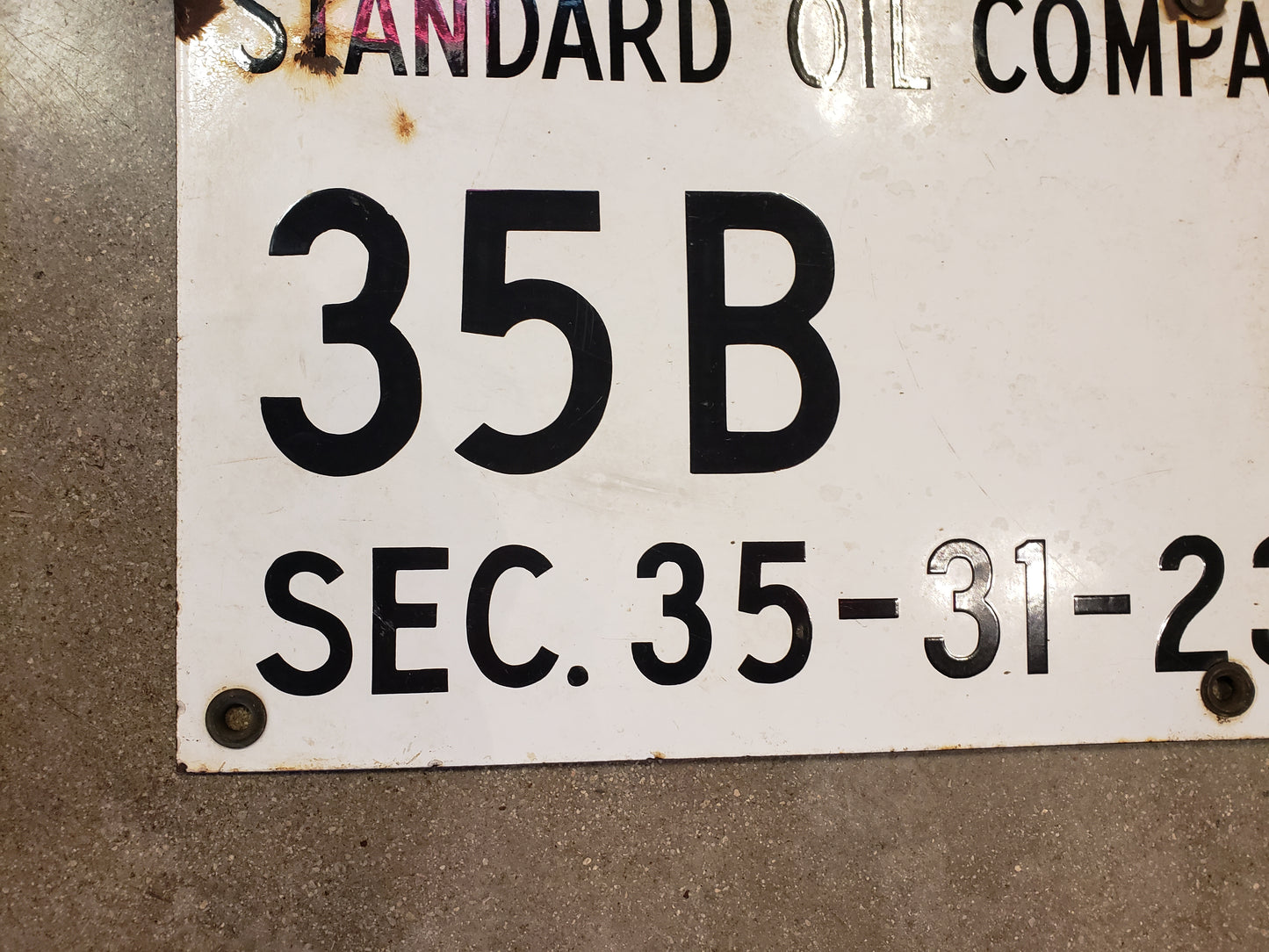 Standard OiI Company of California oil lease sign