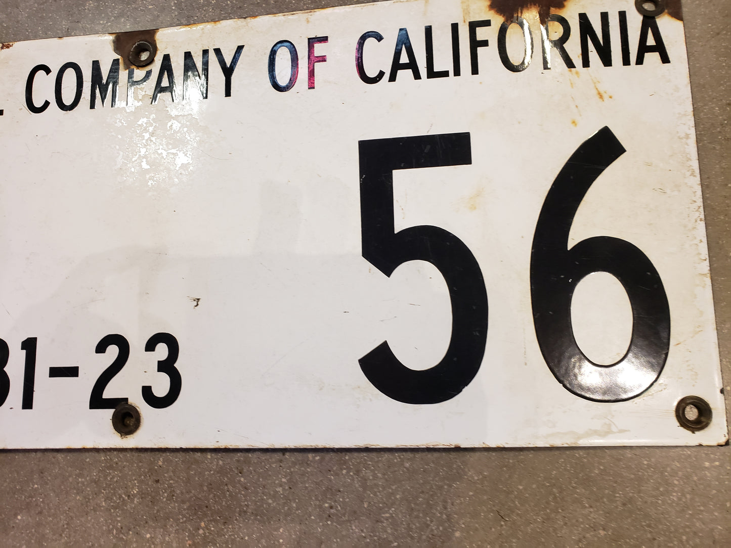 Standard OiI Company of California oil lease sign