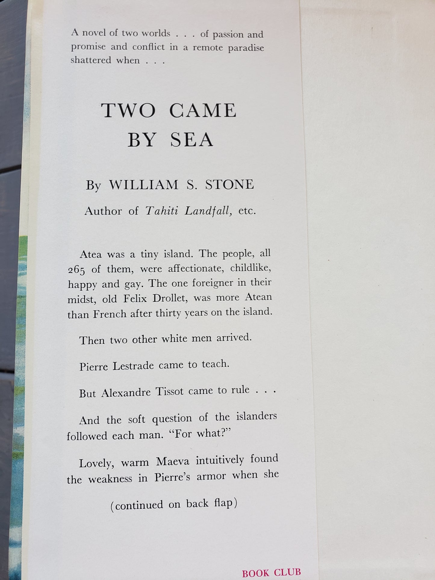 Two Came By Sea by William S. Stone (1953)