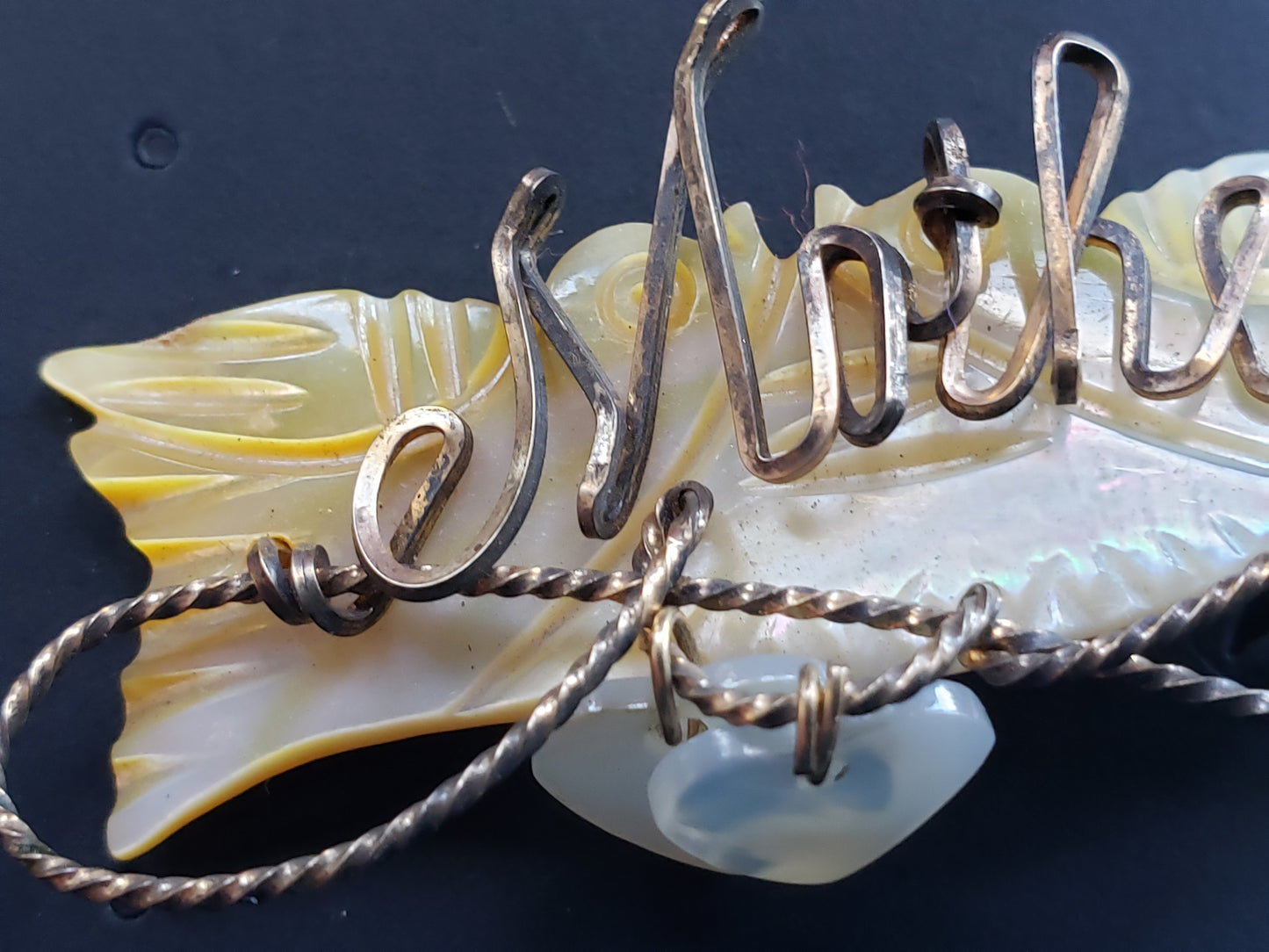 Mother of Pearl MOTHER pin vintage