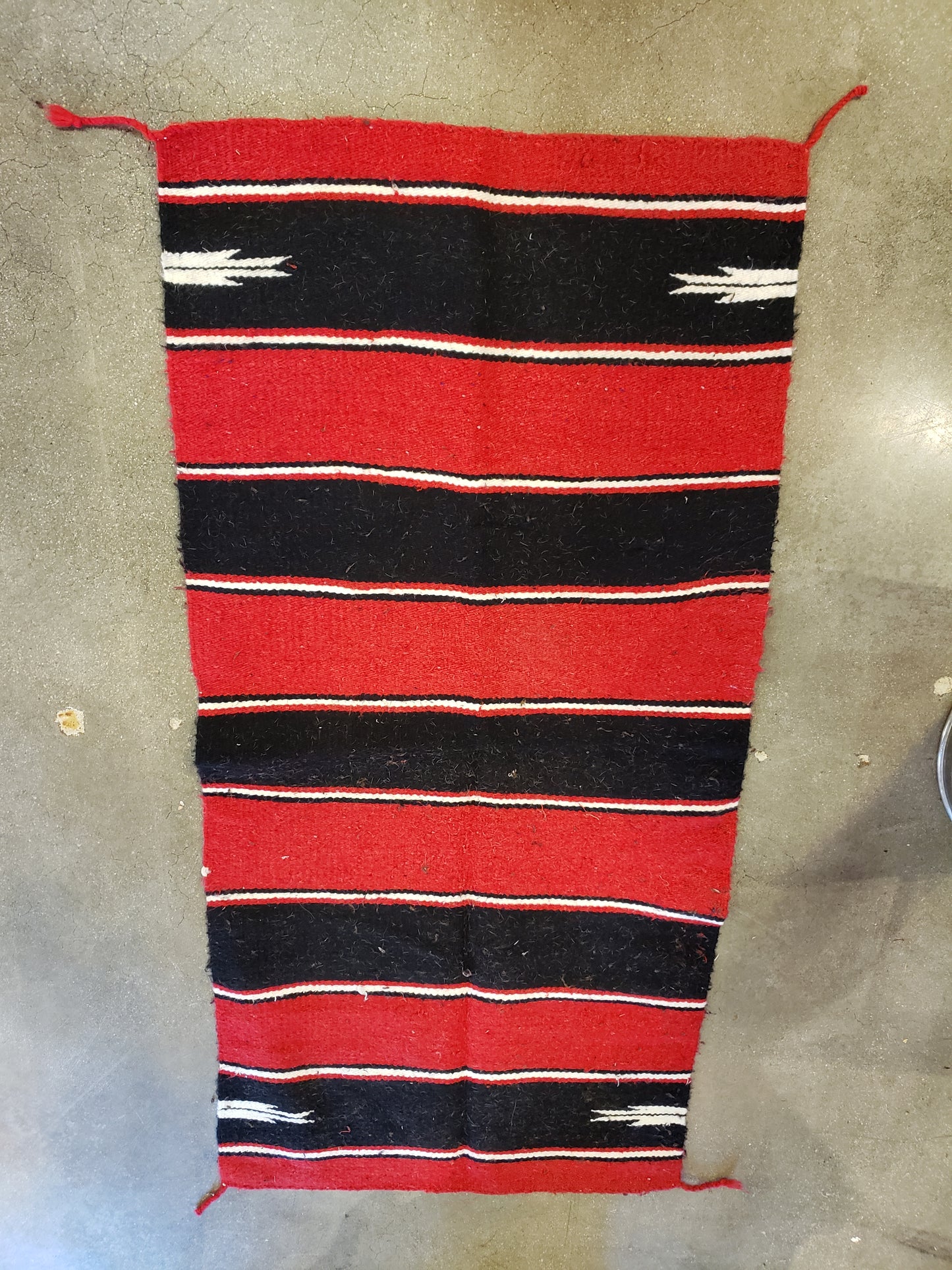 Mauricio's Vintage Woven Horse Blanket Red Black White
