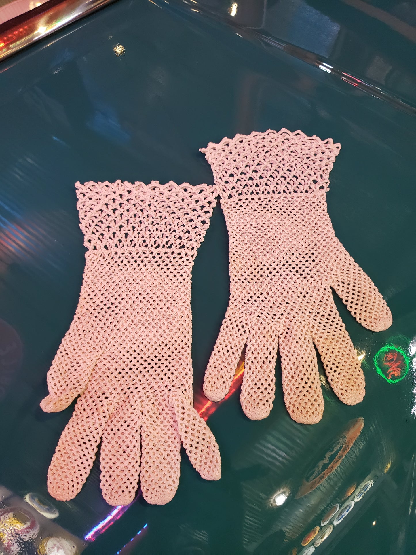 Handmade WHITE Crochet Lady's Gloves