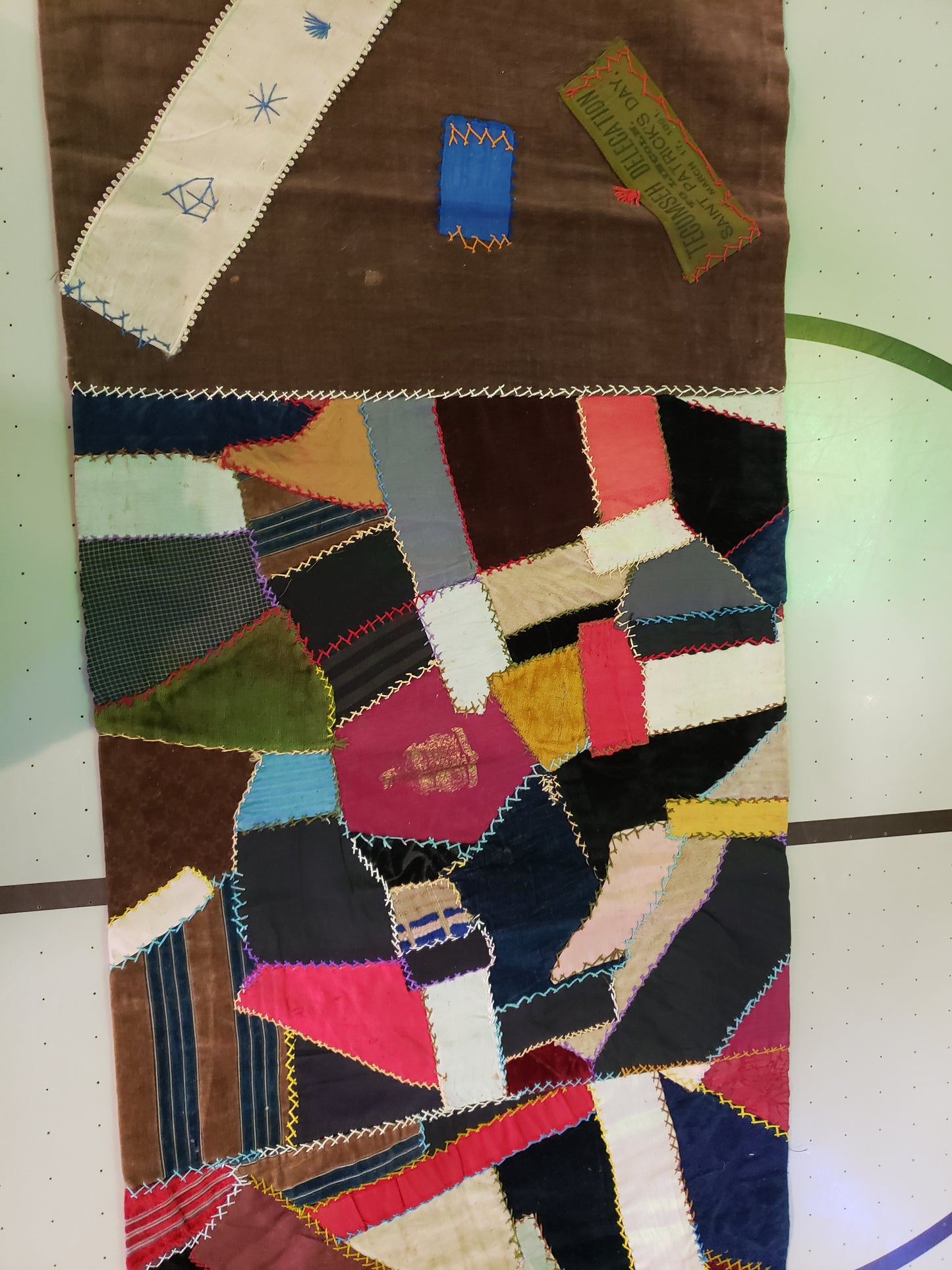 Crazy Quilt Runner 64 x 16 inches