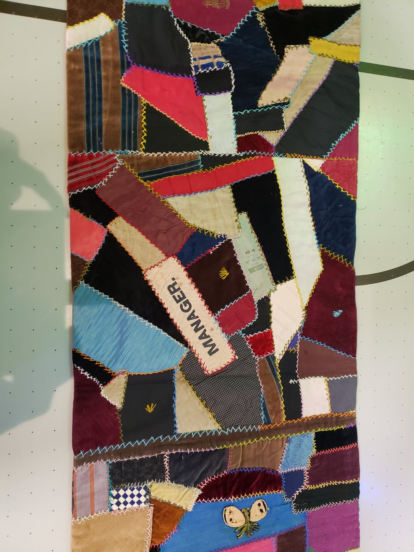 Crazy Quilt Runner 64 x 16 inches