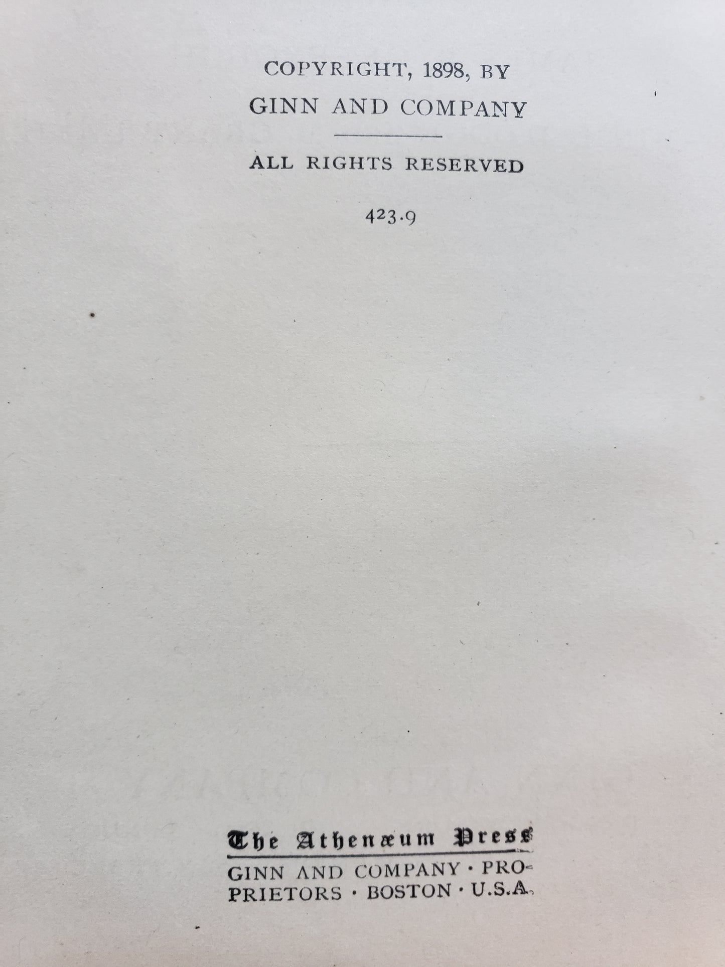 Caesar's Gallic War 1898 (Allen and Greenough's Edition)