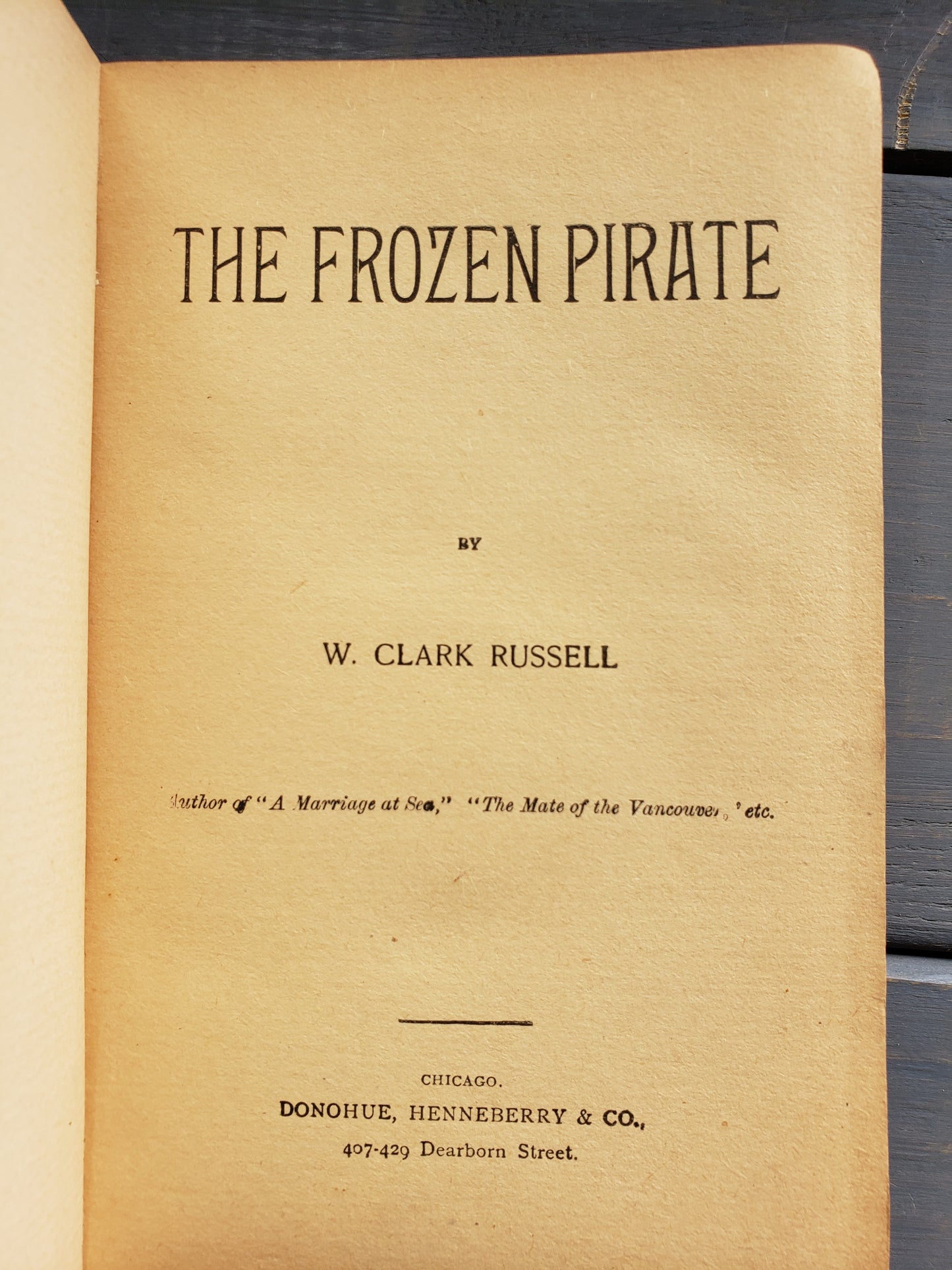The Frozen Pirate by W. Clark Russell (1887)