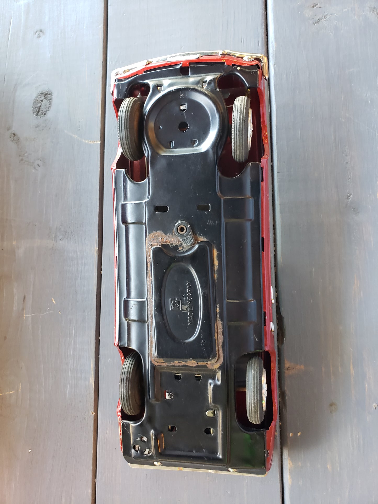 1965 Ford Mustang tin battery car by BANDAI