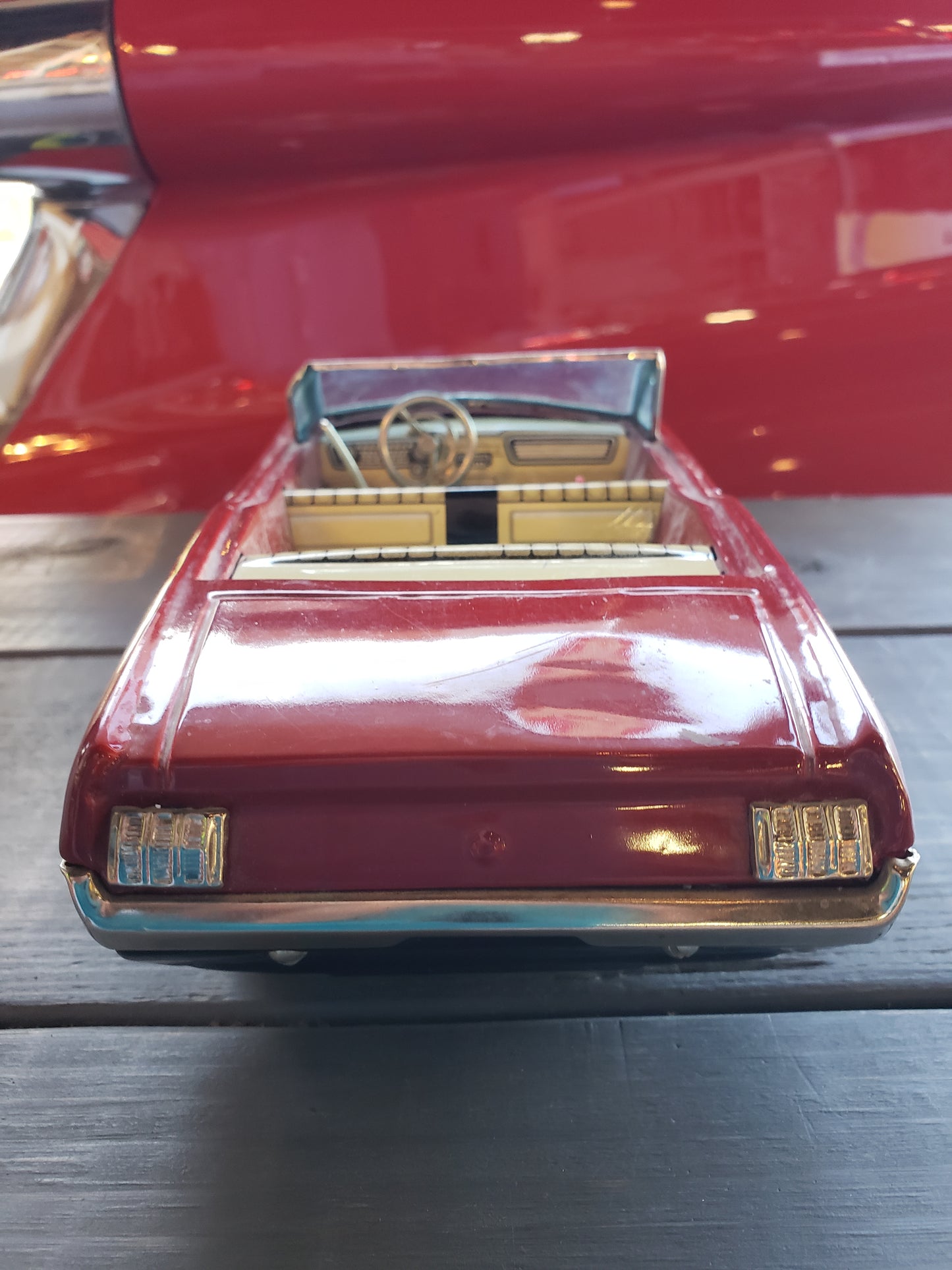 1965 Ford Mustang tin battery car by BANDAI