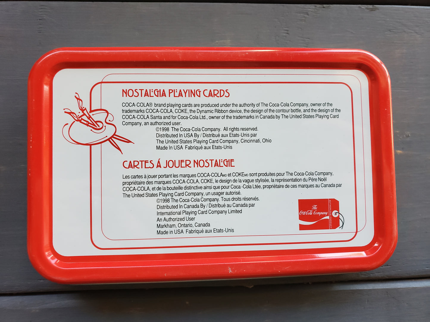 Coca-Cola Nostalgia Playing Cards set in Collectible Tin