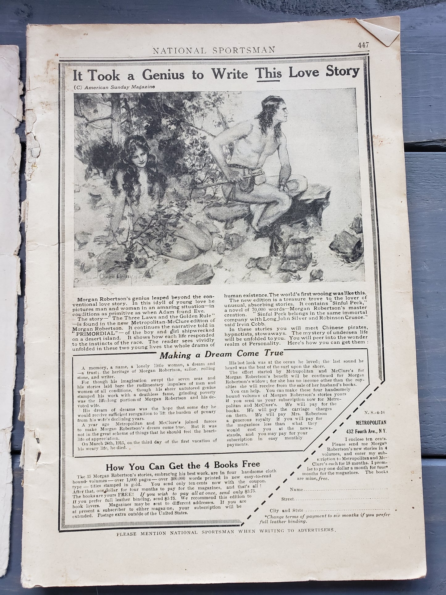 National Sportsman magazine April, 1916