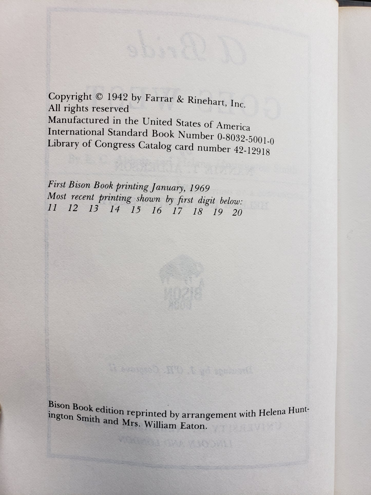 A Bride Goes West by Nannie Alderson and Helena Smith (1969)