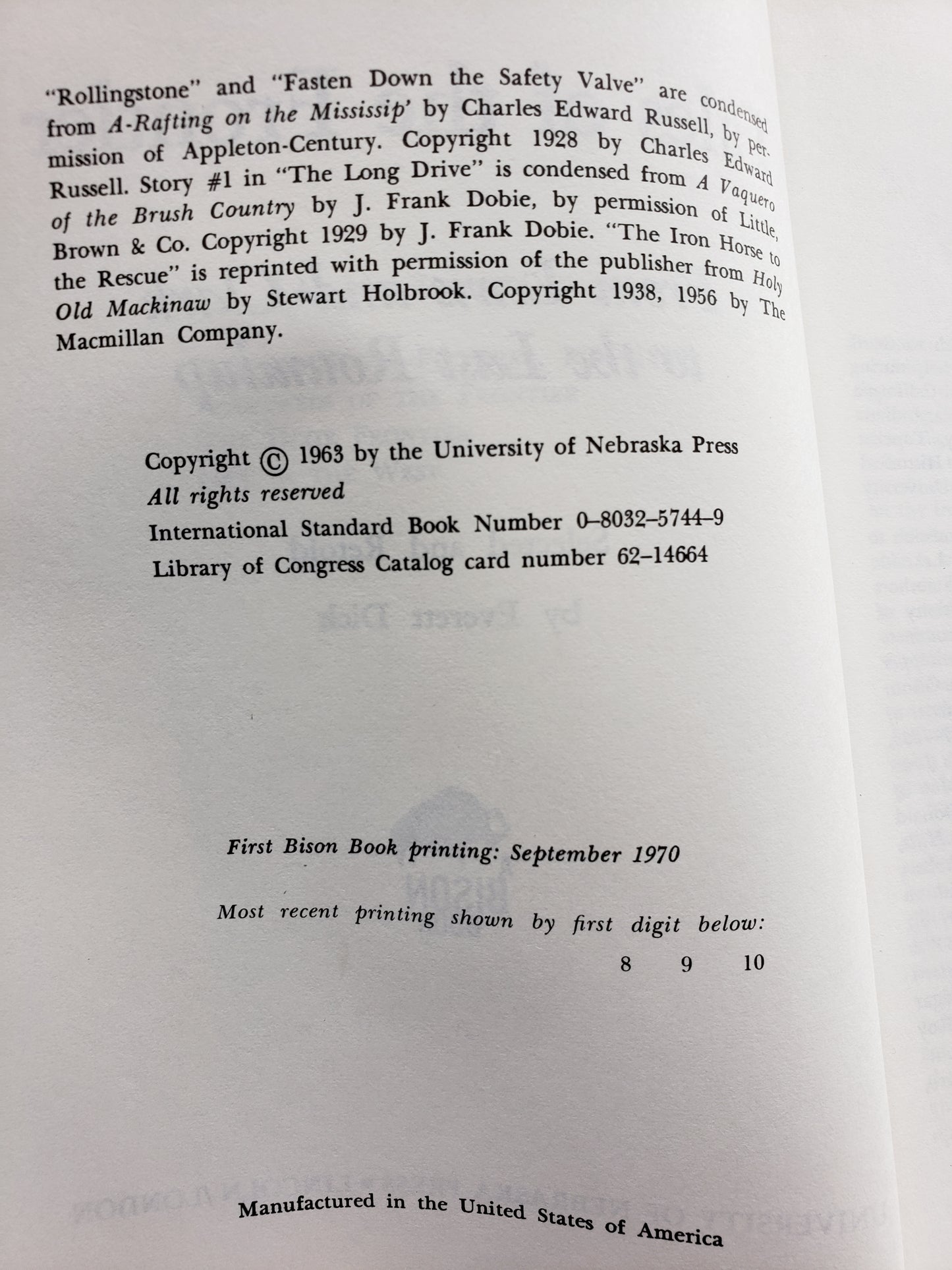 Tales of the Frontier selected and retold by Everett Dick
