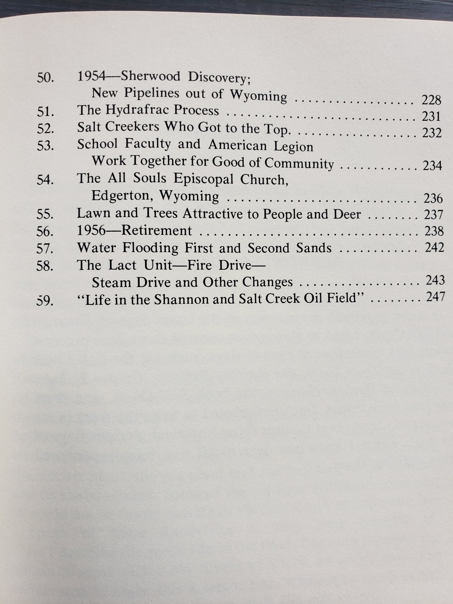 Life in the Shannon and Salt Creek Oil Fields by J. T. Wall