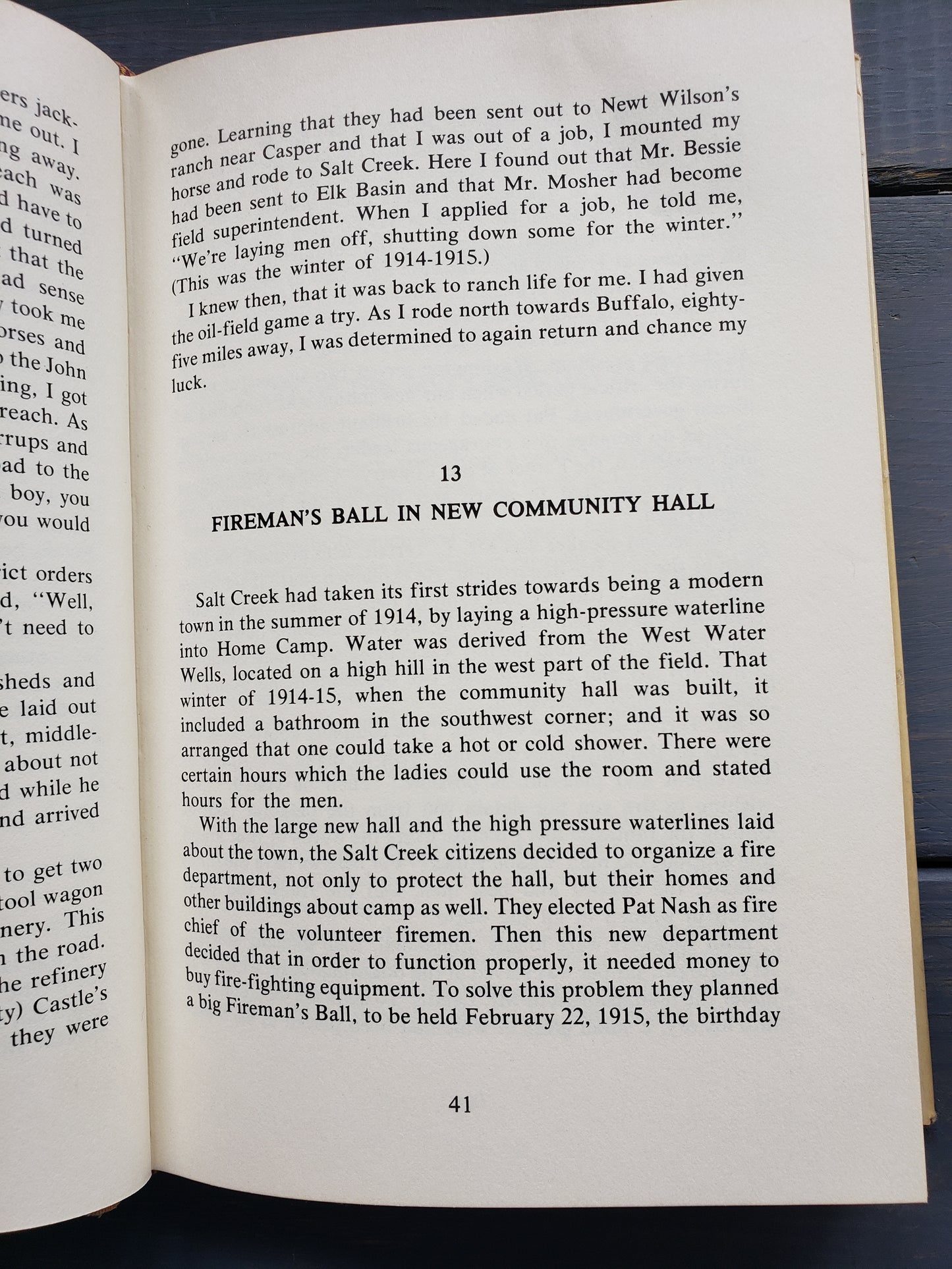 Life in the Shannon and Salt Creek Oil Fields by J. T. Wall