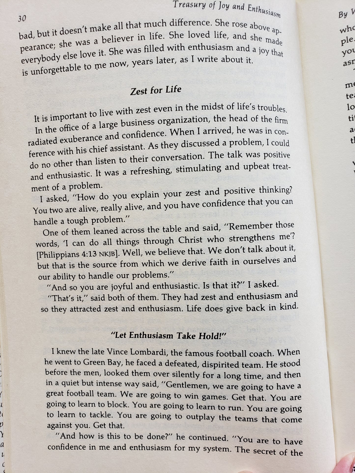 Treasury of Joy and Enthusiasm by Norman Vincent Peale's