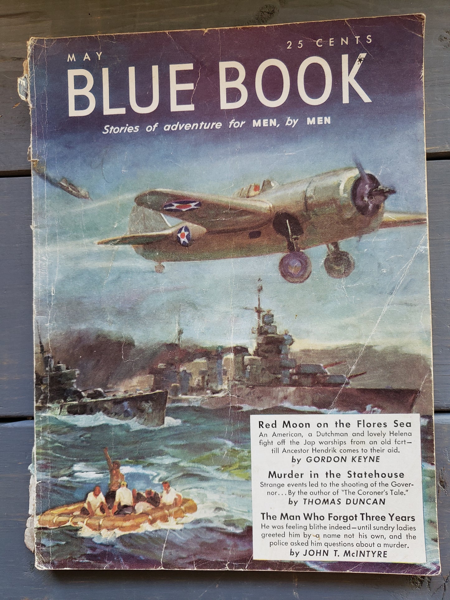 (April thru August 1942) Blue Book Stories of adventure for MEN by MEN
