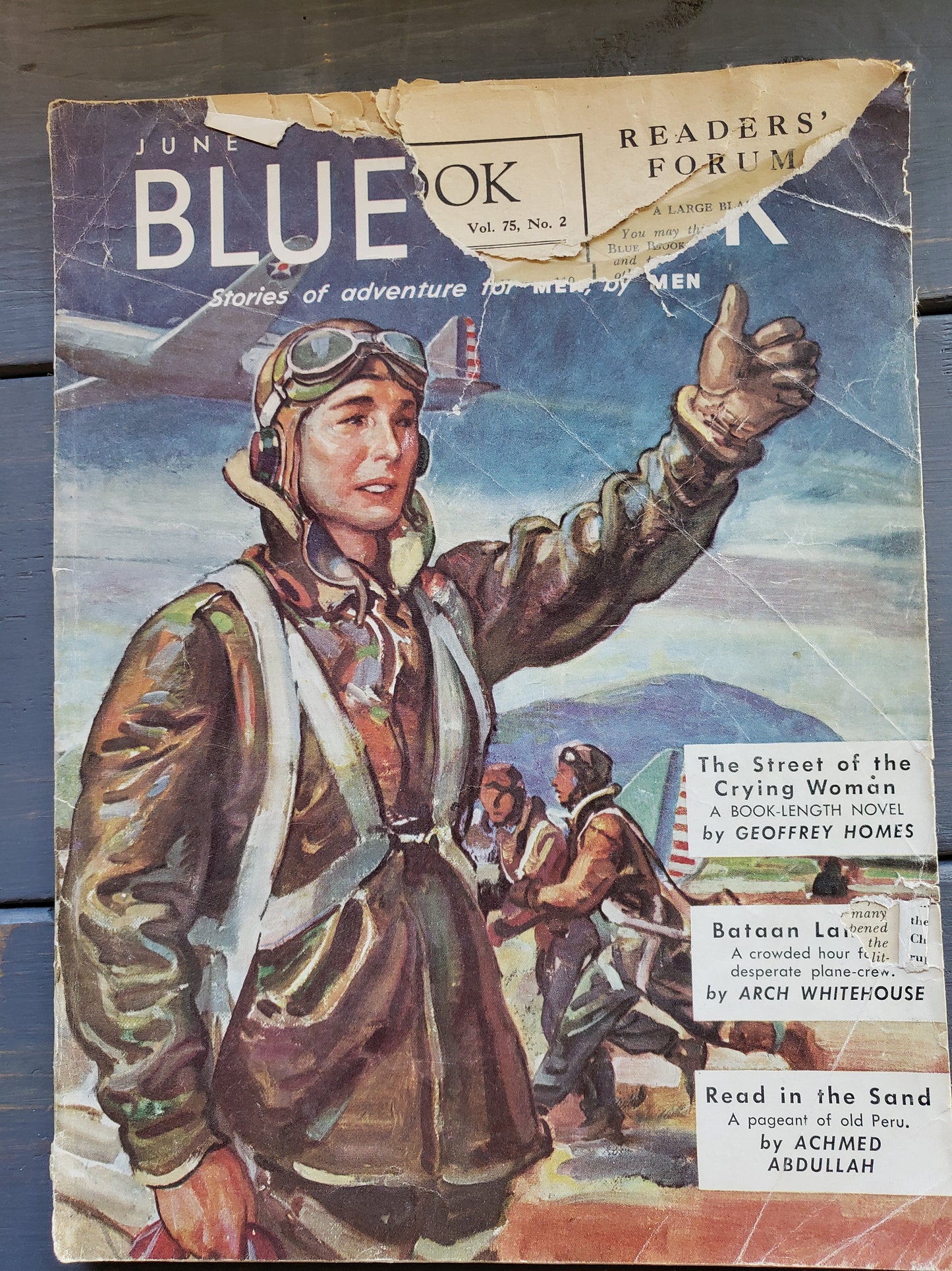 (April thru August 1942) Blue Book Stories of adventure for MEN by MEN