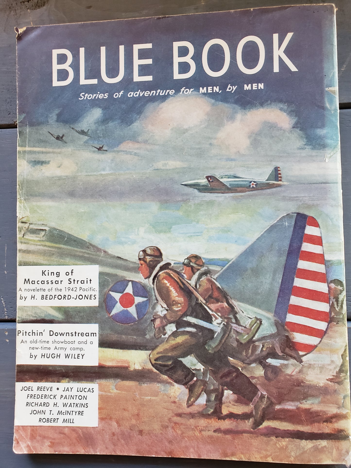 (April thru August 1942) Blue Book Stories of adventure for MEN by MEN