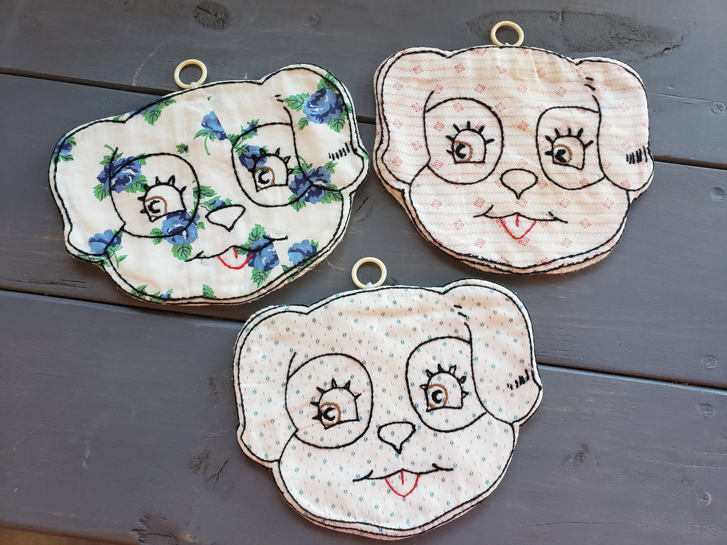 Cute Puppy Potholder Set
