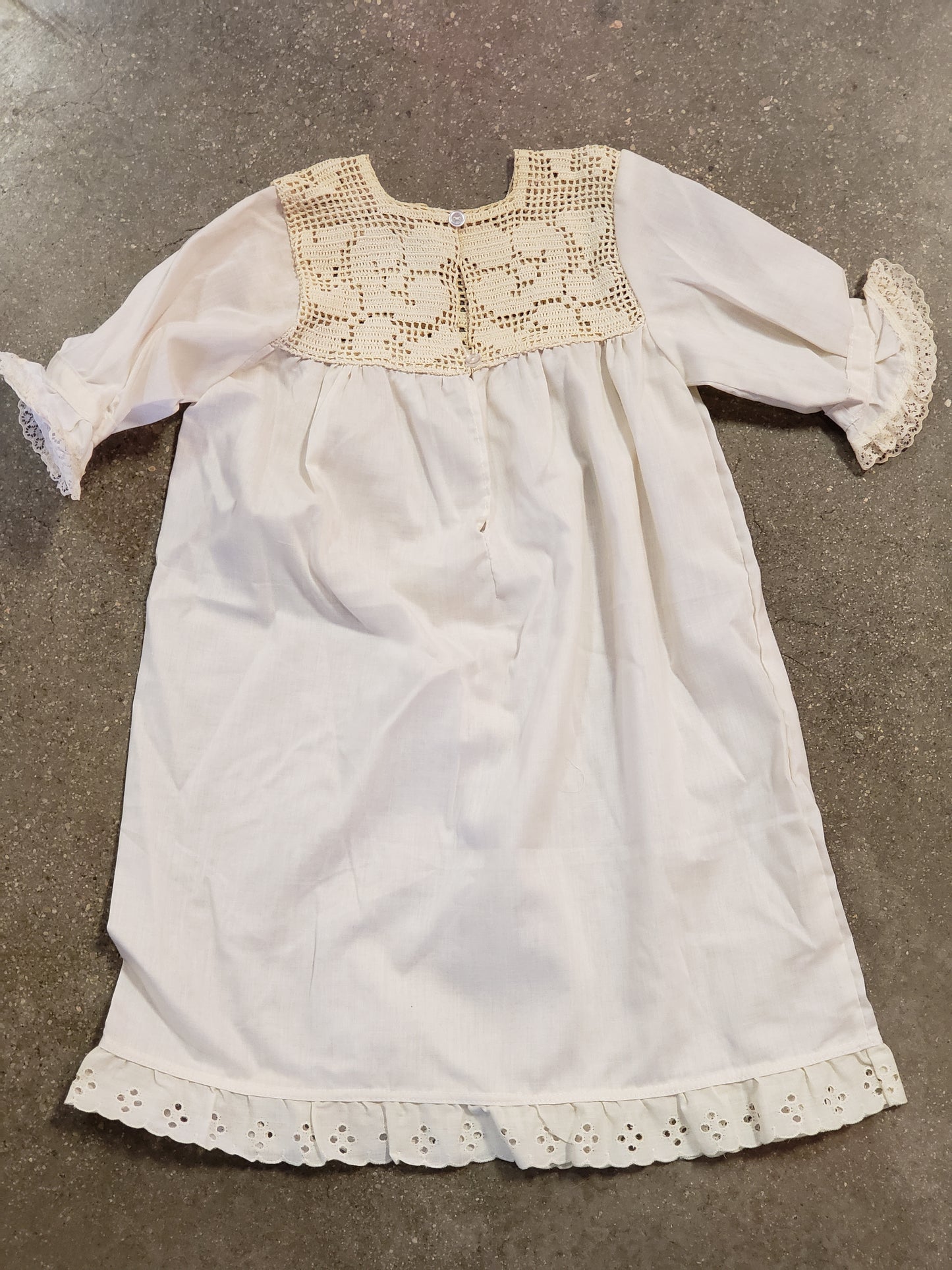 White Vintage Baby Dress Christening Gown