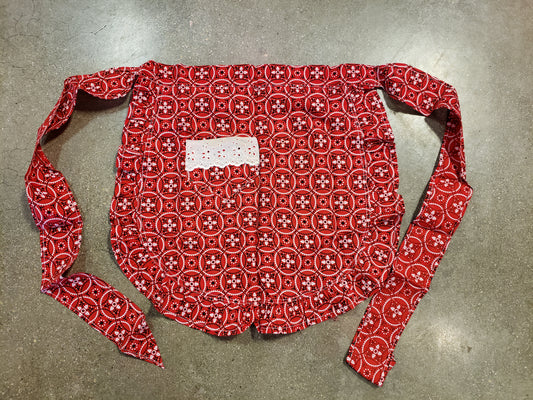 Bandanna print vintage apron with pocket