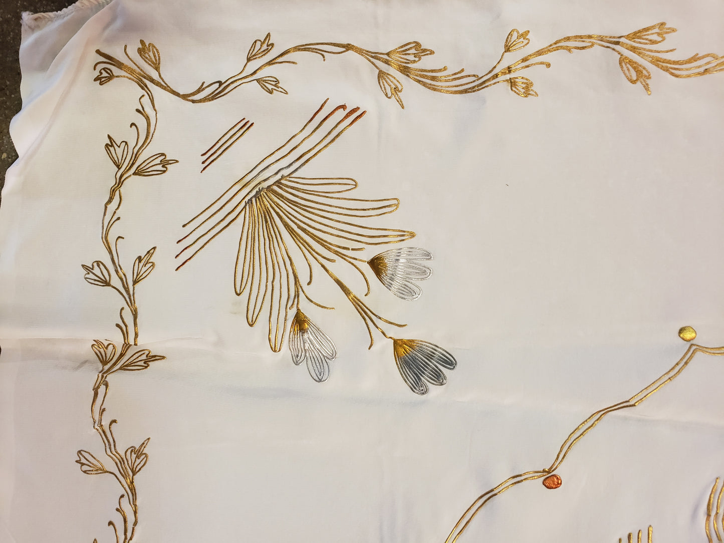 Peacock vintage curtain 29 x 32 inches