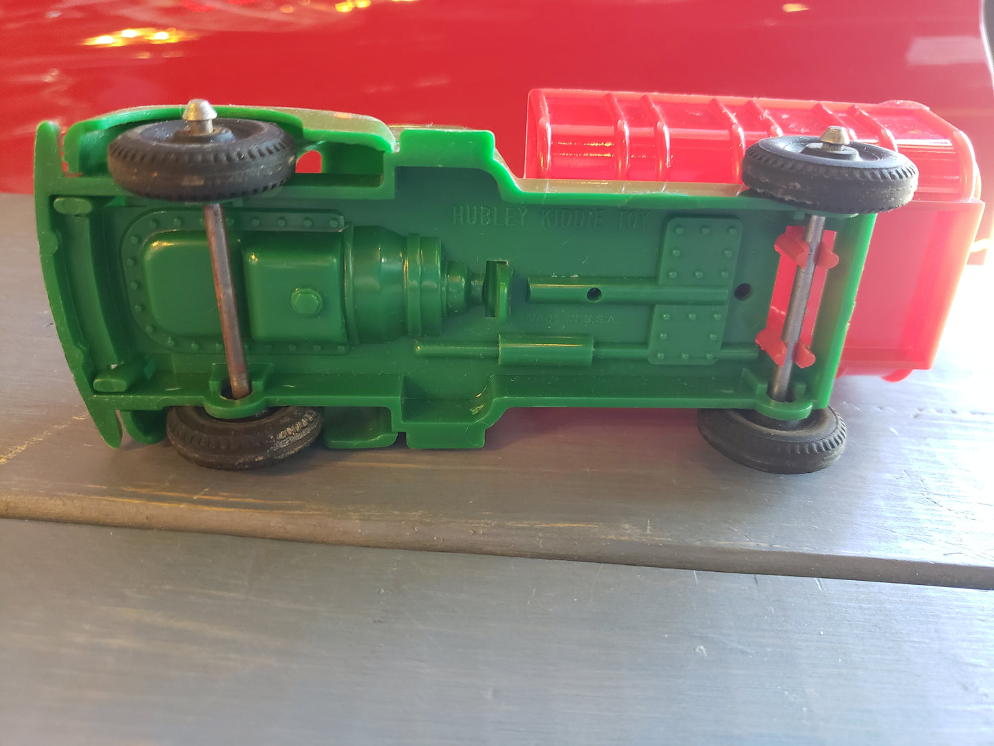 Hubley kiddie toy plastic lever action dump truck