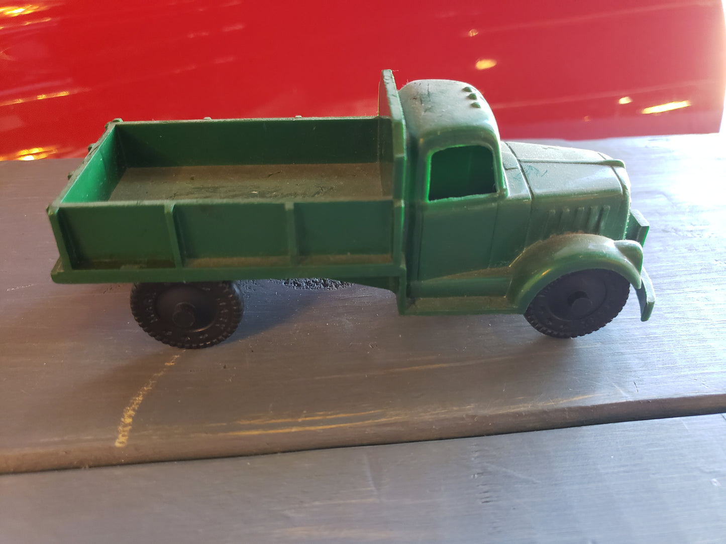 1950s green plastic toy truck