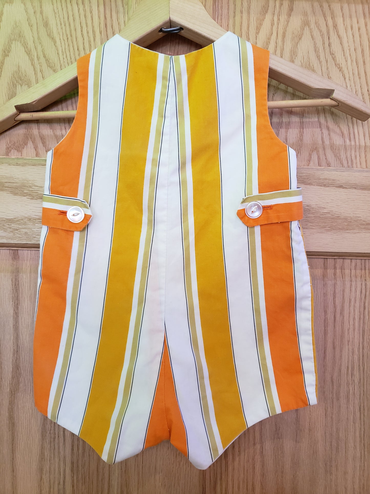 Betti Terrell Orange Stripe Infant Romper