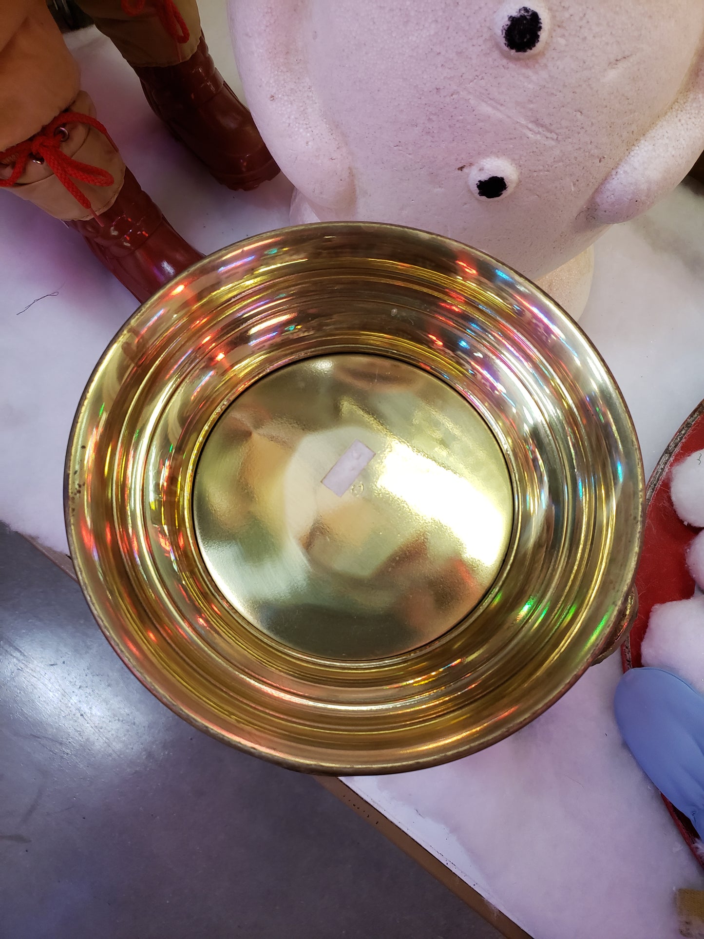 Brass Planter with decorative Lion handles