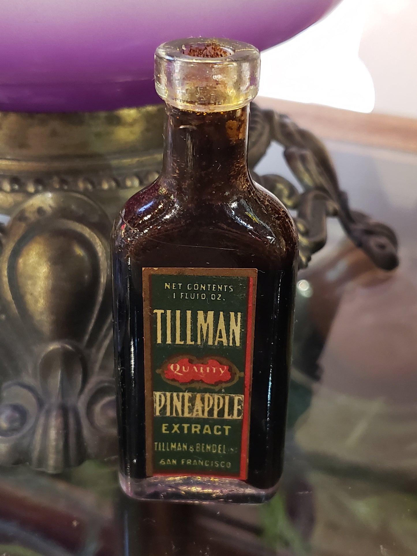 Tillman Pineapple Extract vintage glass bottle