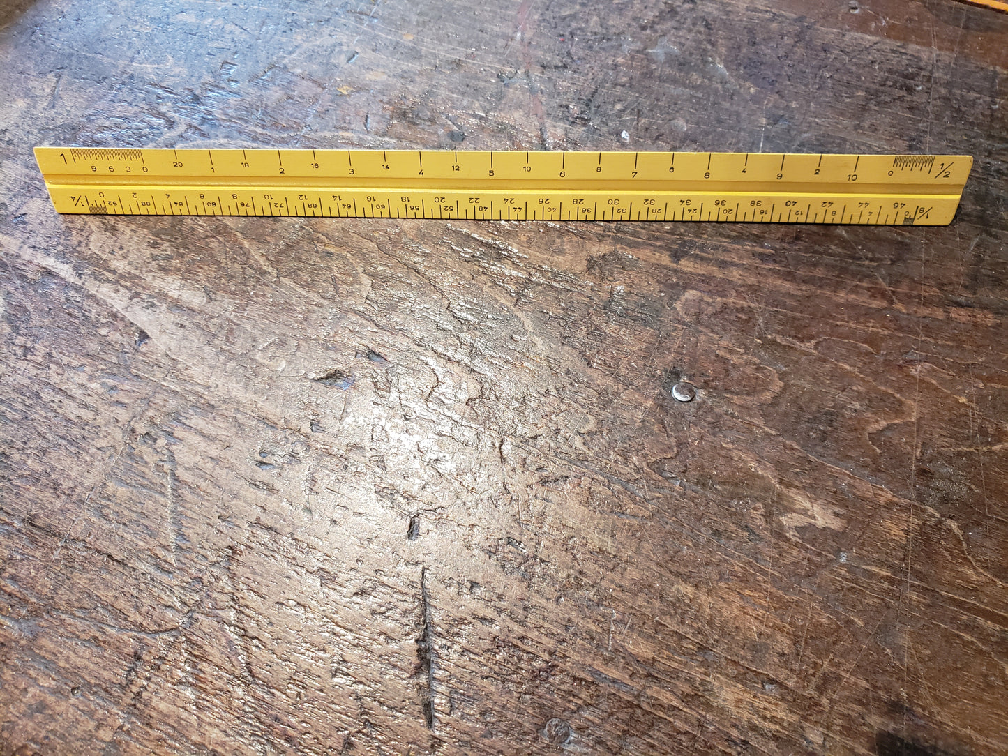 3 Sided ruler GERMANY (pearwood)