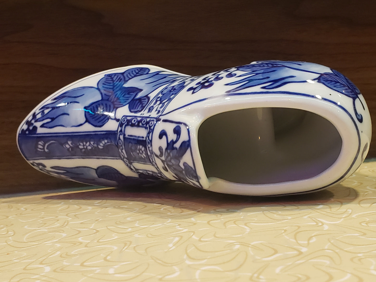 Blue White China Vintage Shoe
