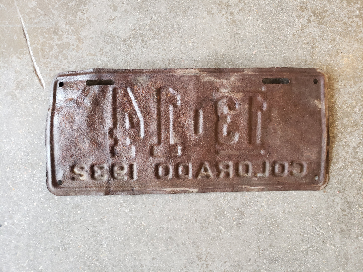 1932 Colorado license plate number 13 14