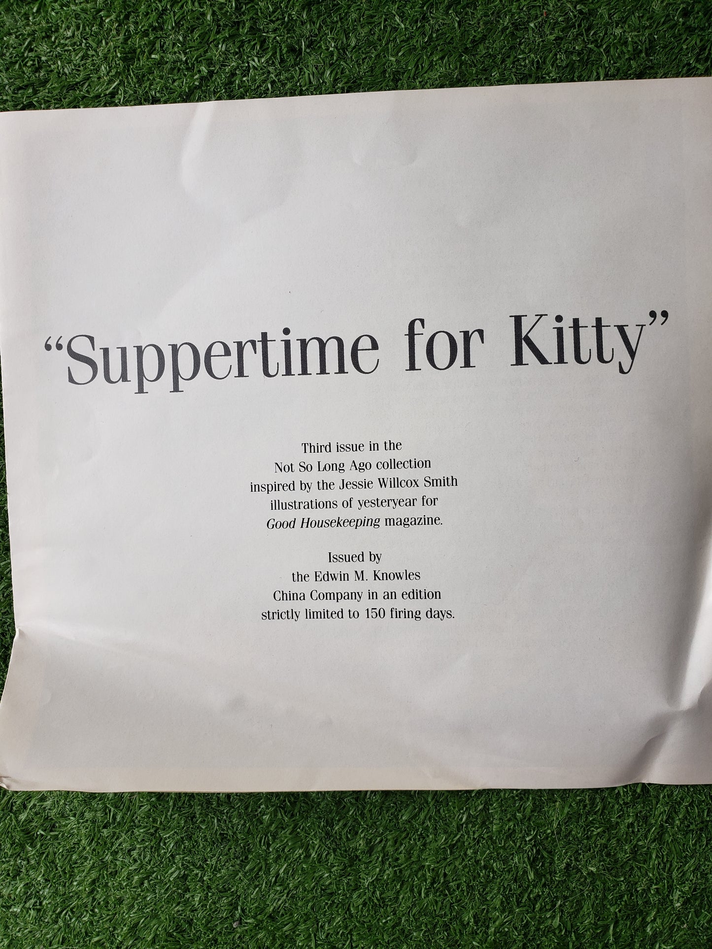 Suppertime for Kitty collectible plate by Jessie Willcox Smith
