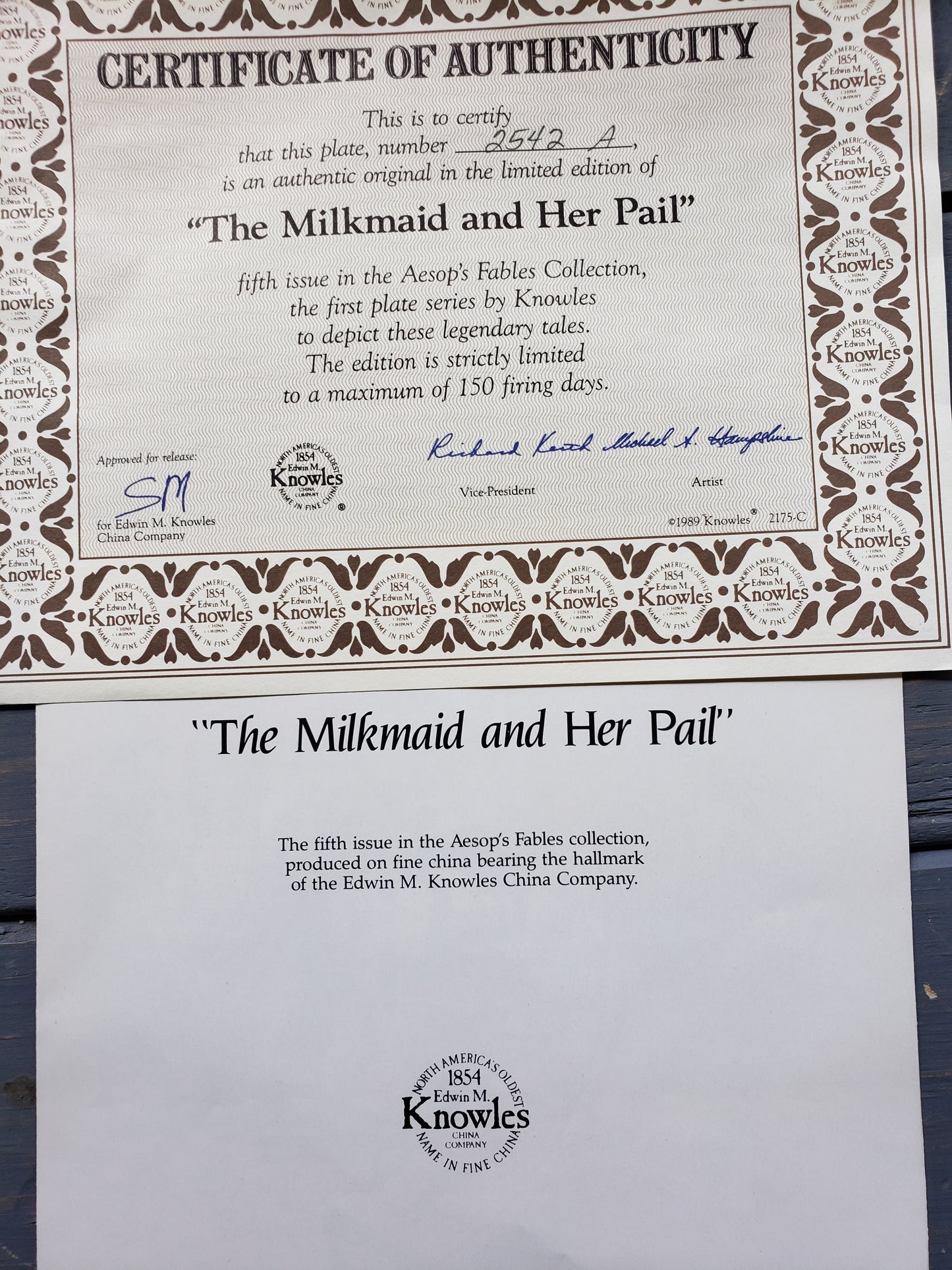 The Milkmaid and Her Pail collectible plate