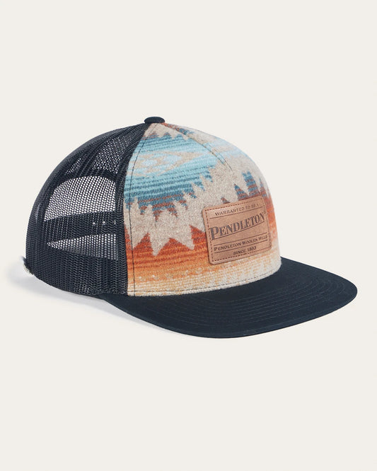 Wool Trucker Hat Sunset Pass Brown